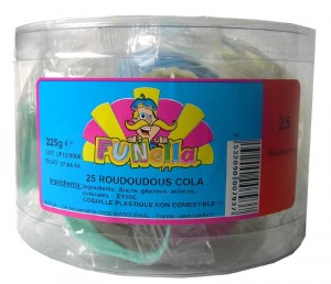 Roudoudous (coquillages) Cola - 25 pièces emballées individuellement - 225g